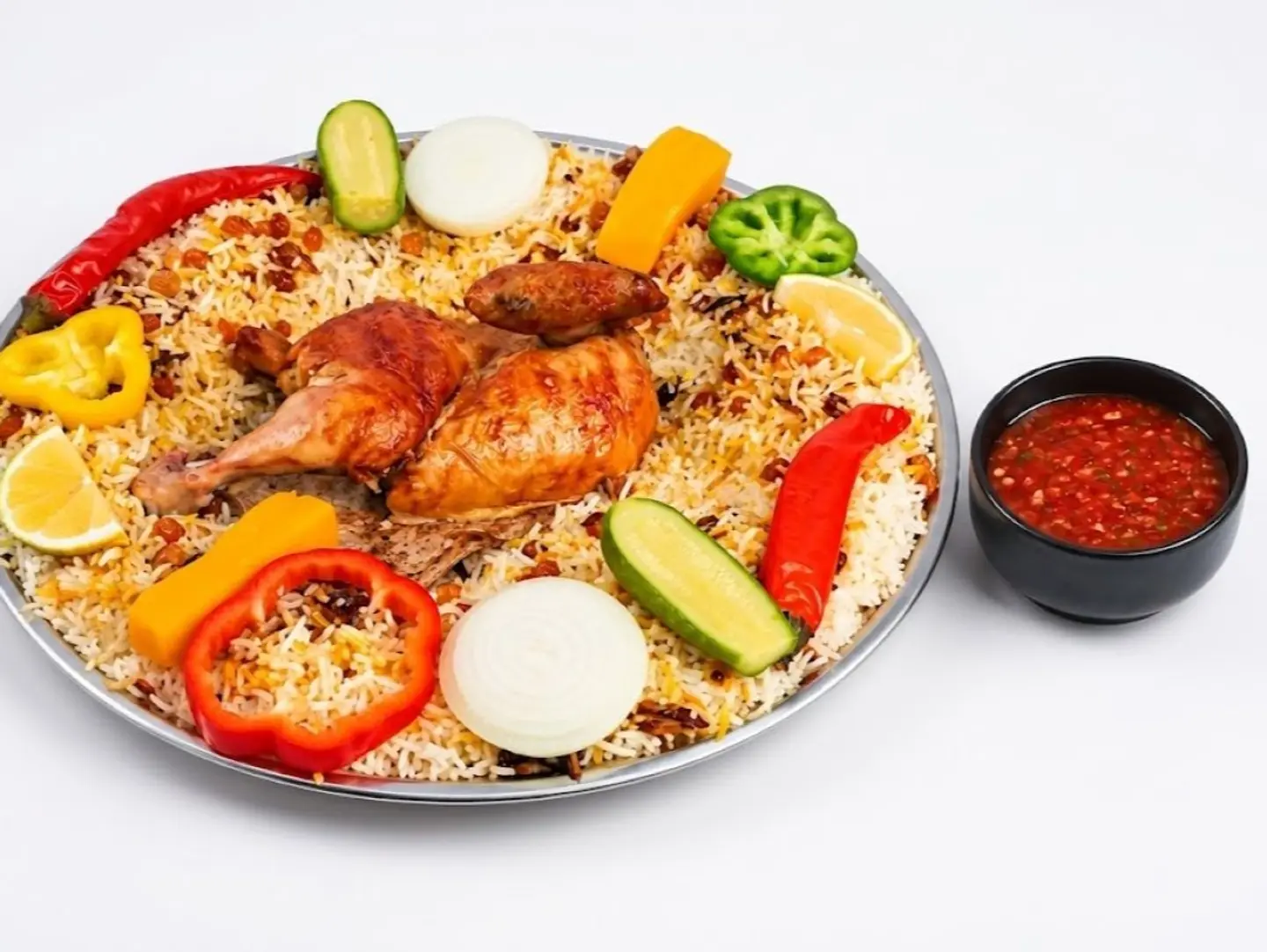 نص دجاج محمر - ارز بشاور