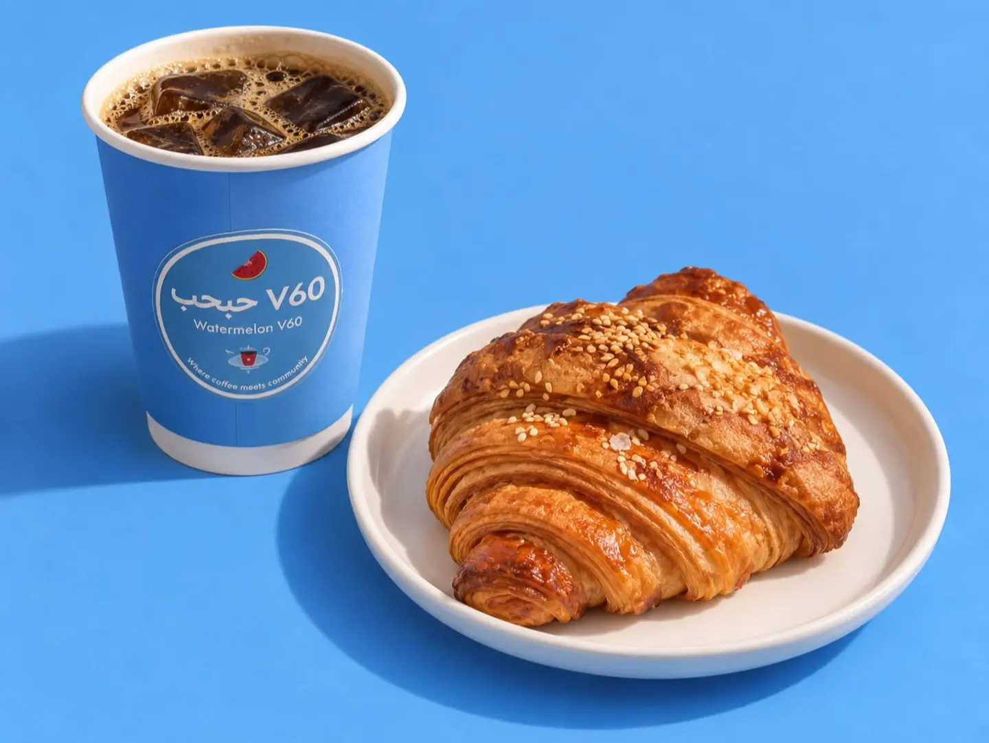 Cheese Croissant & Watermelon V60 Combo