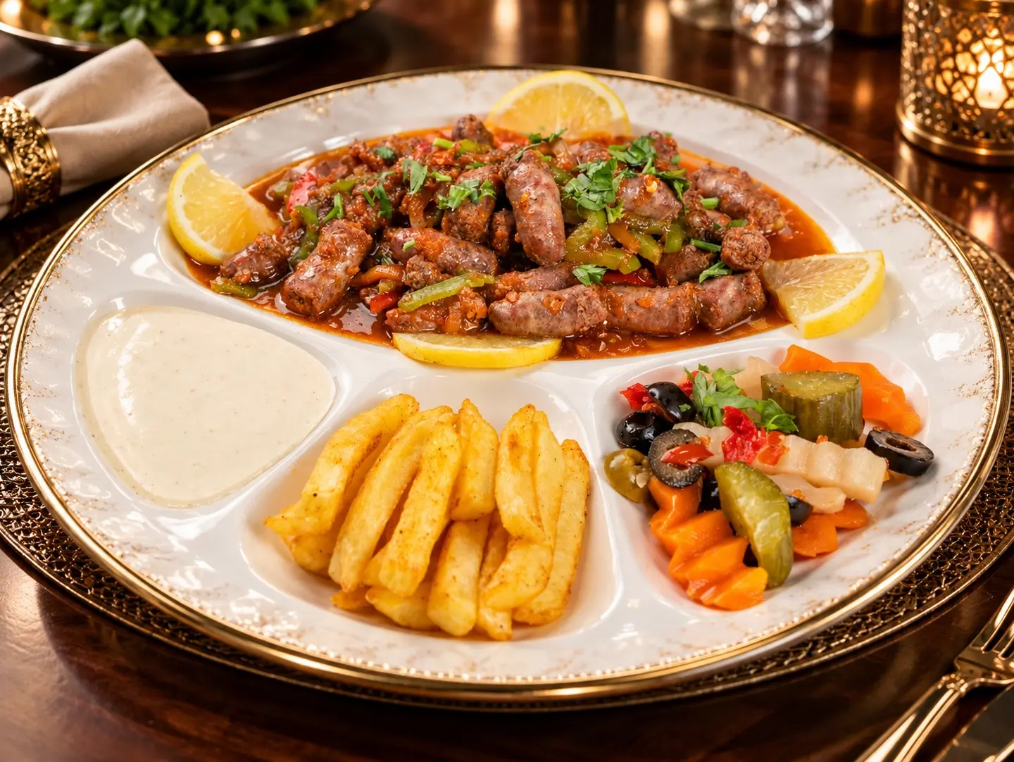 صحن سجق بلدي