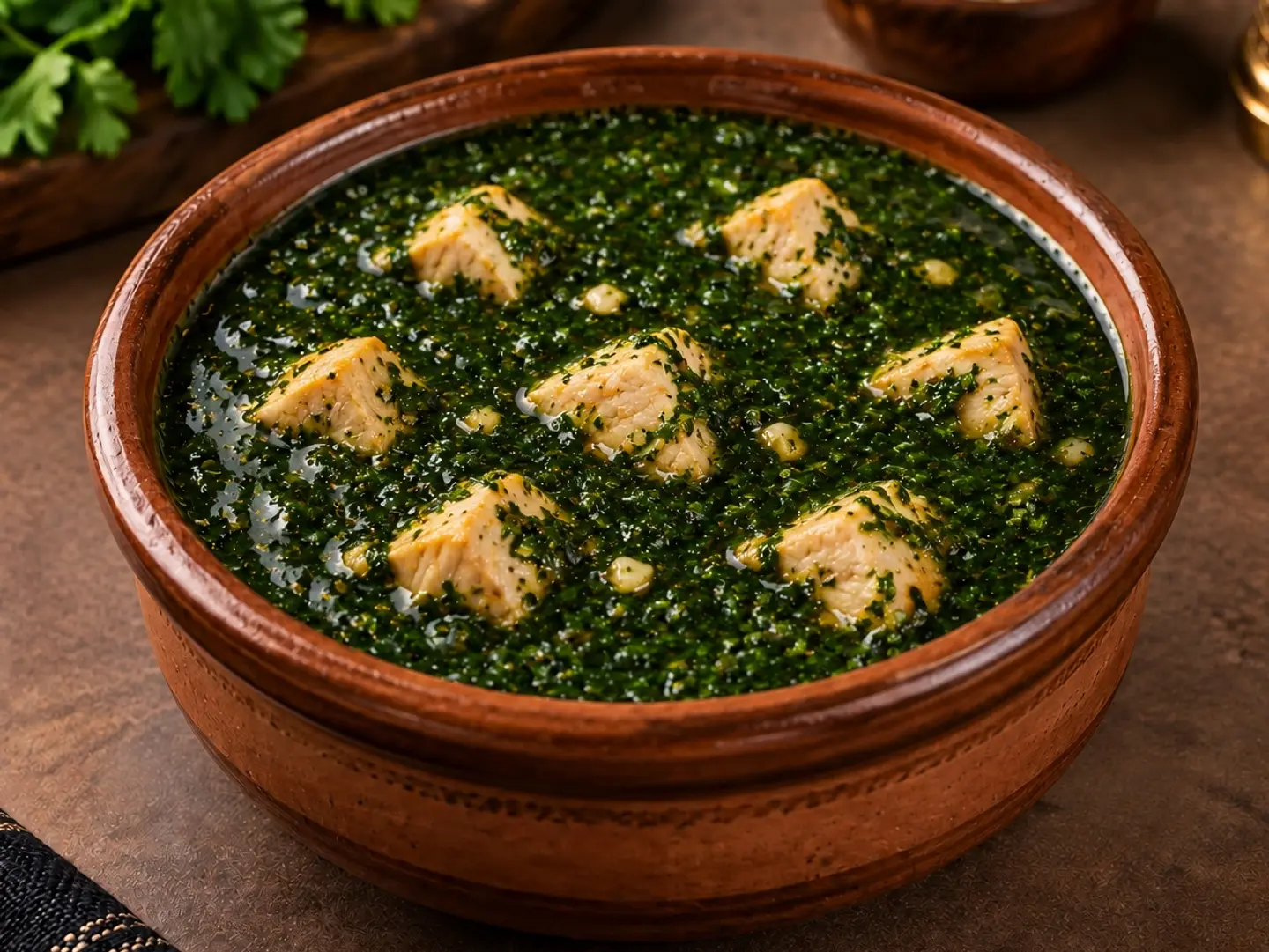 ملوخية بالدجاج