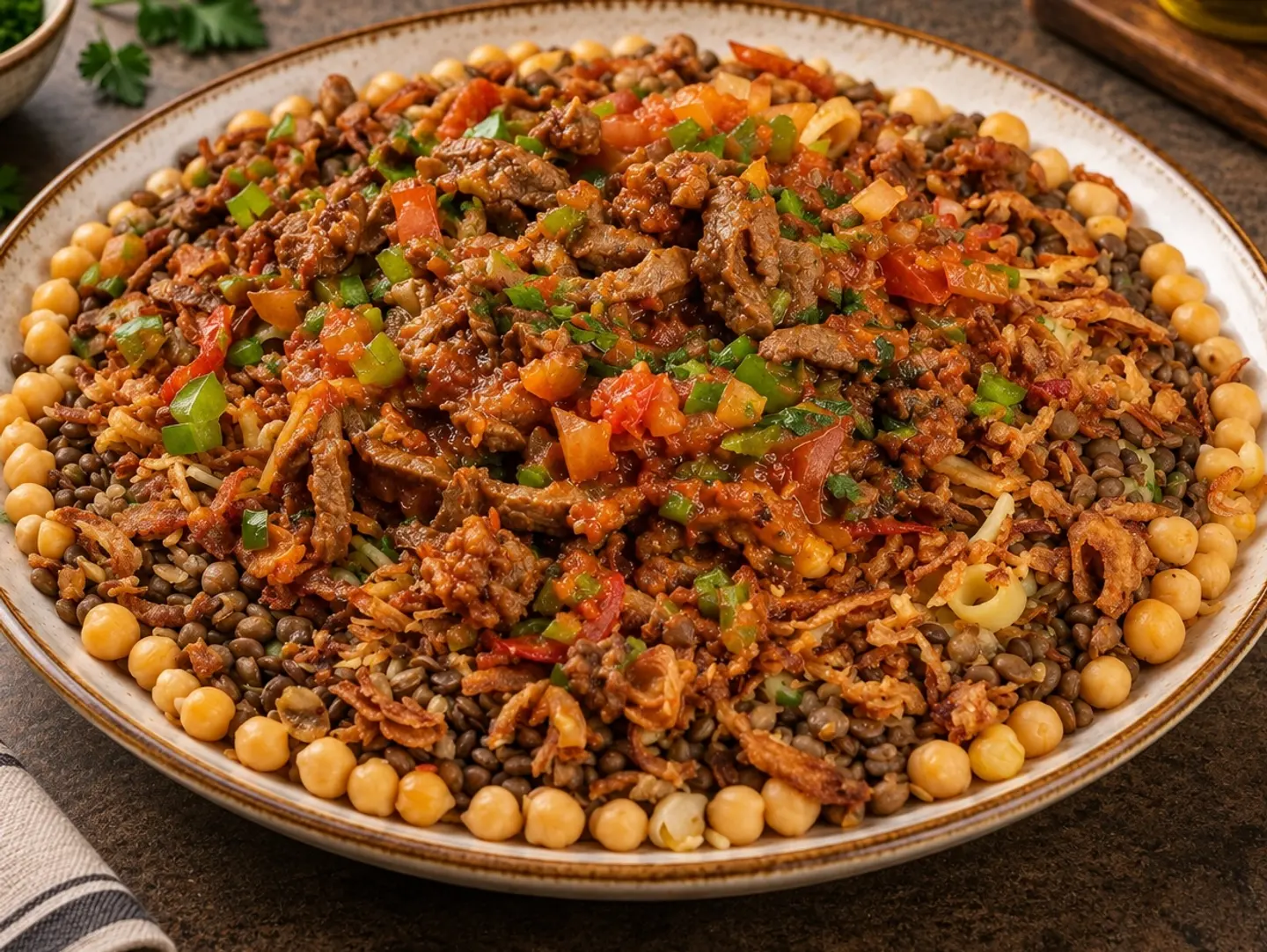 Koshary Chef With Meat - Small
