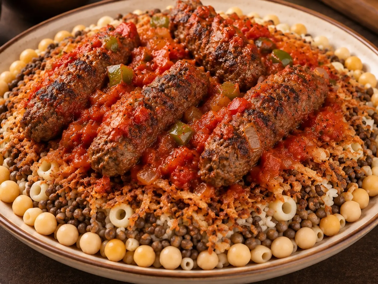 Koshary Chef With Meat Kebab - Small