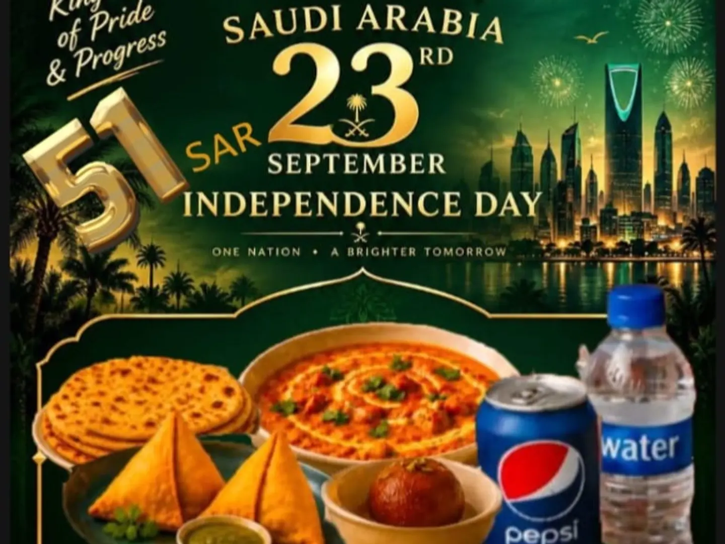 National Day Special Offer 1 Butter Chicken & More Only Sar.51.00