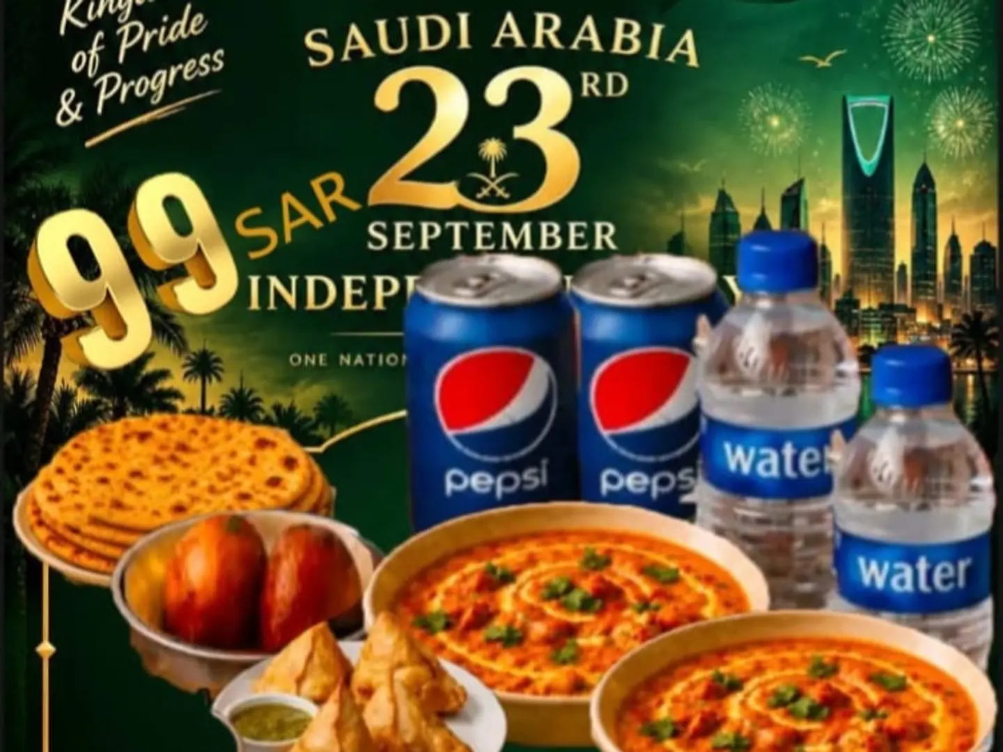 National Day Special Offer 2 Butter Chicken & More Only Sar.99.00