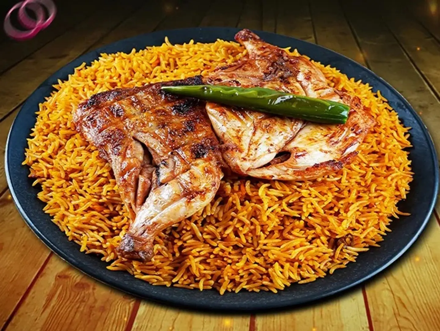 Half Charcoal Grilled Chicken With Kabsa