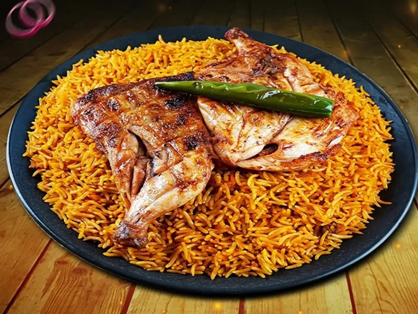 Half Kabsa With Rice - Half
