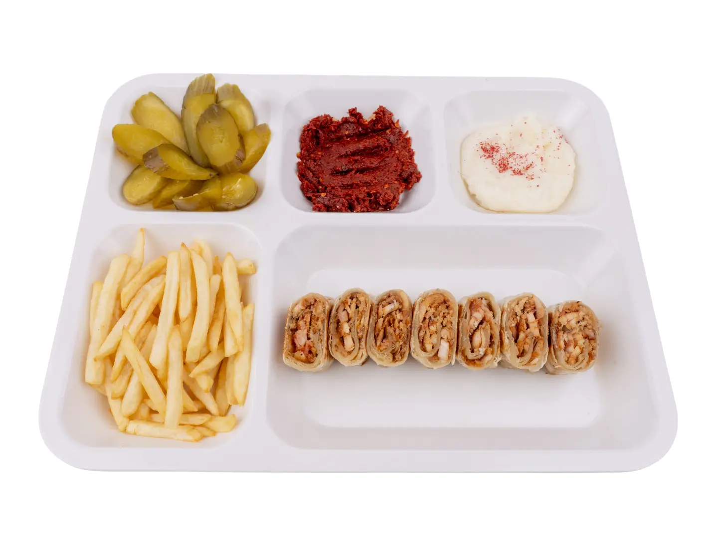 صحن شاورما دجاج عربي صغير