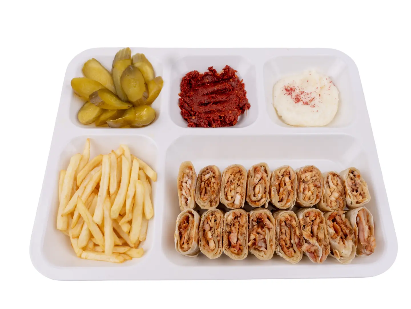 صحن شاورما دجاج عربي كبير