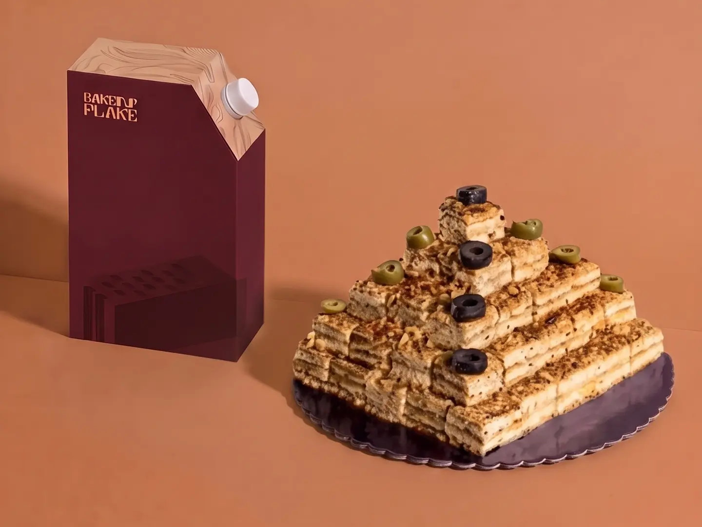 Salty Mille Feuille With Coffe Box