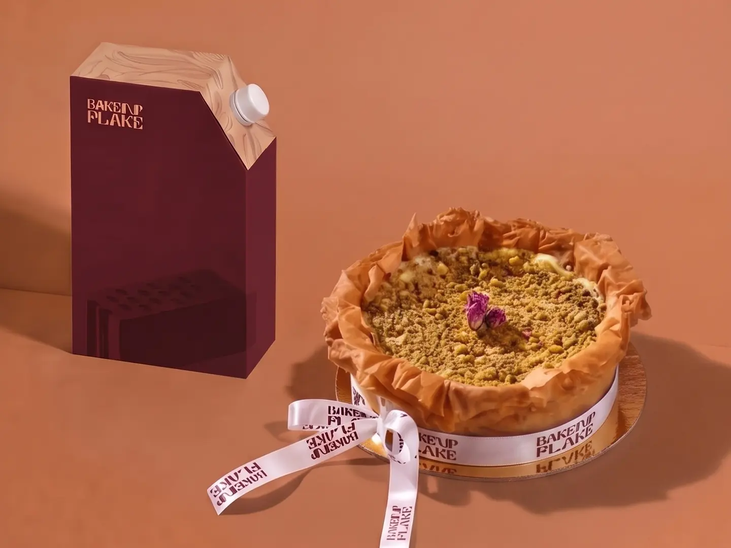 Baklava Cheesecake With A Coffee Box