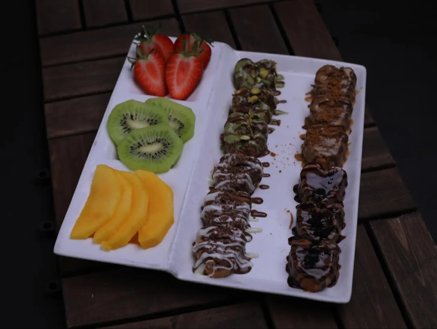 Mini Pancake Nutella And Fruit - Small