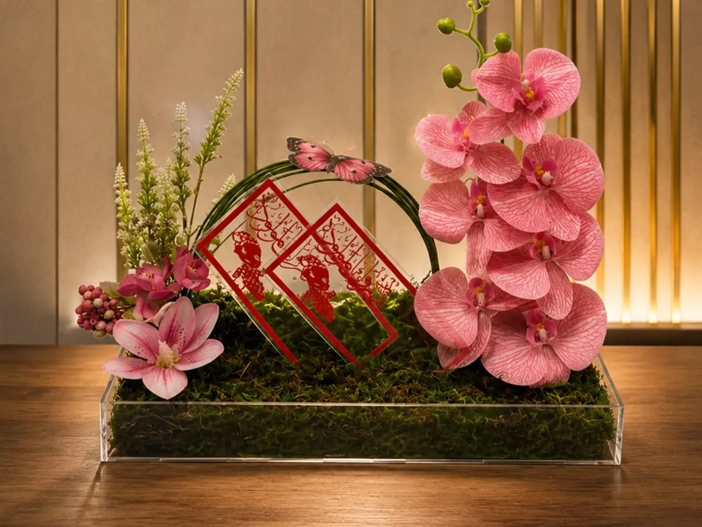 Newborn Girl Stand With Flowers