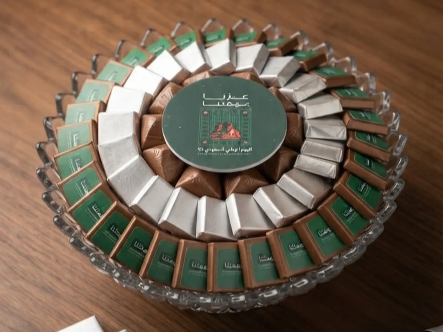 صينية زجاج اليوم الوطني