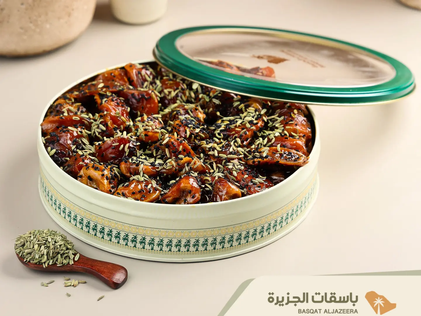 Sukkari Dates With Date Syrup, Black Seed & Fennel