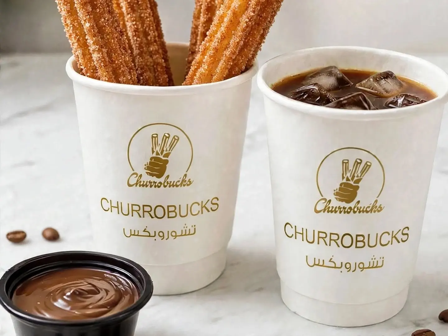 Churros With A Cup Of Coffee