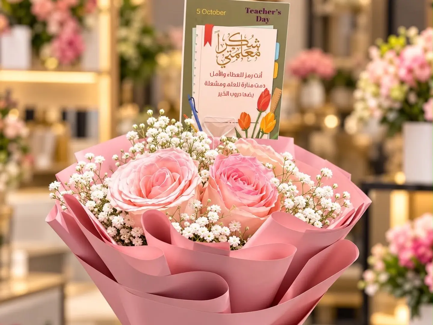 Teacher's Day Roses Bouquet For Girls