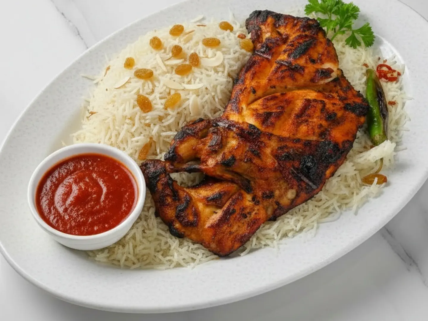 دجاج مع الأرز  - نص دجاجة