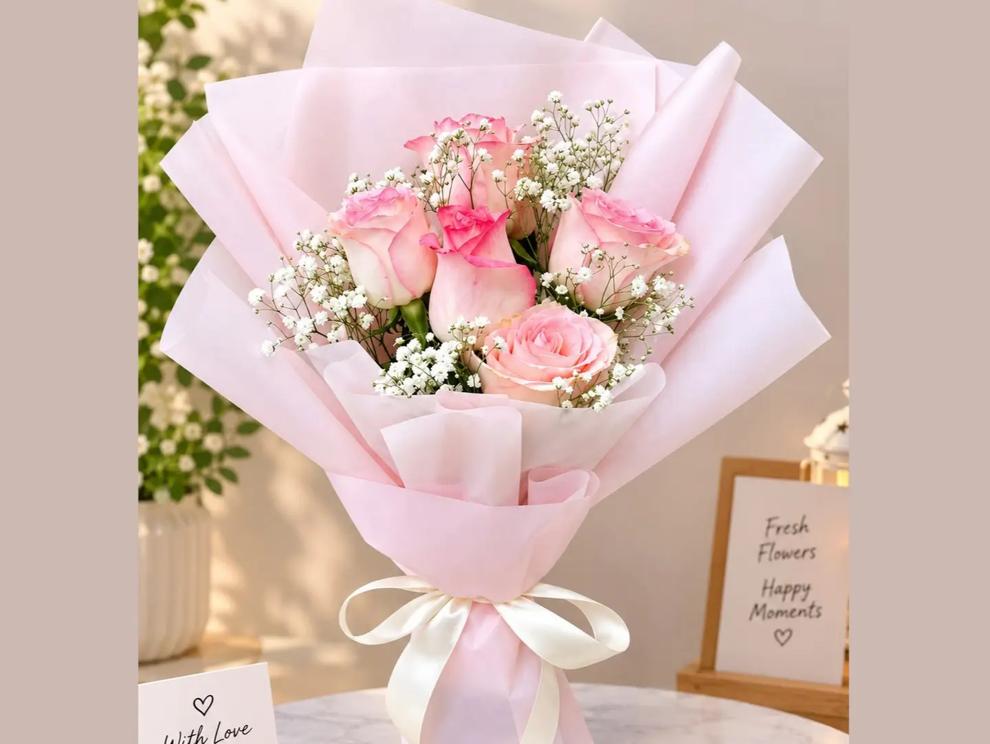 Pink Flower Mini Bouquet