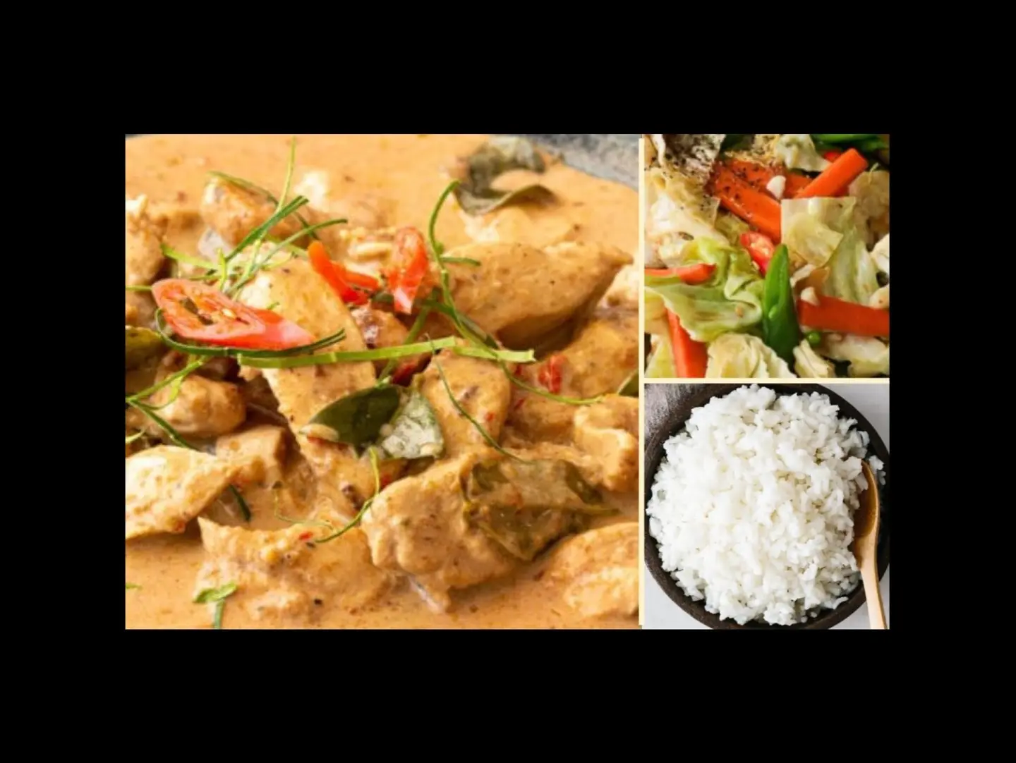 وجبة كومبو كاري الدجاج الكريمي