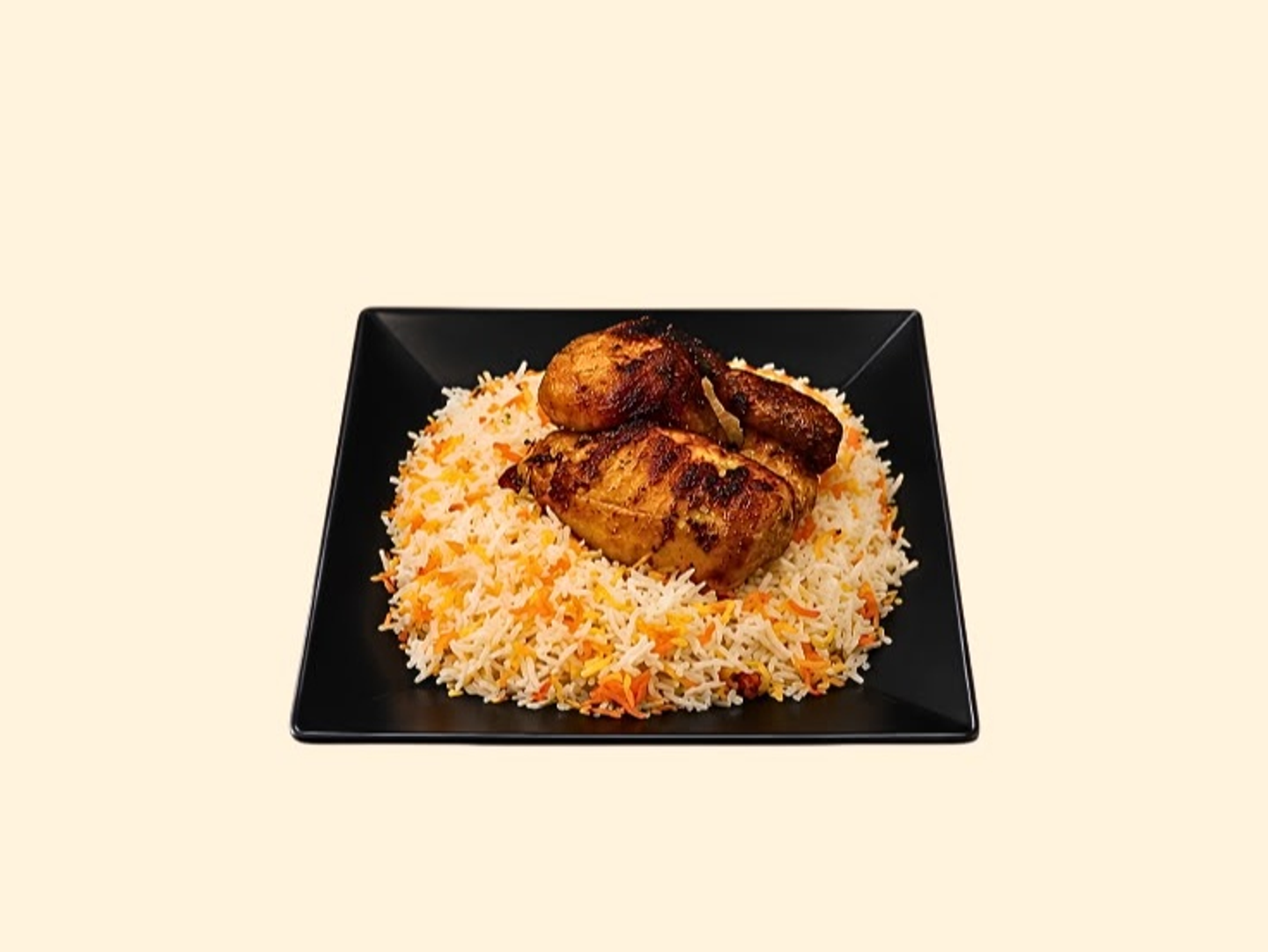 Half Grilled Chicken With Rice