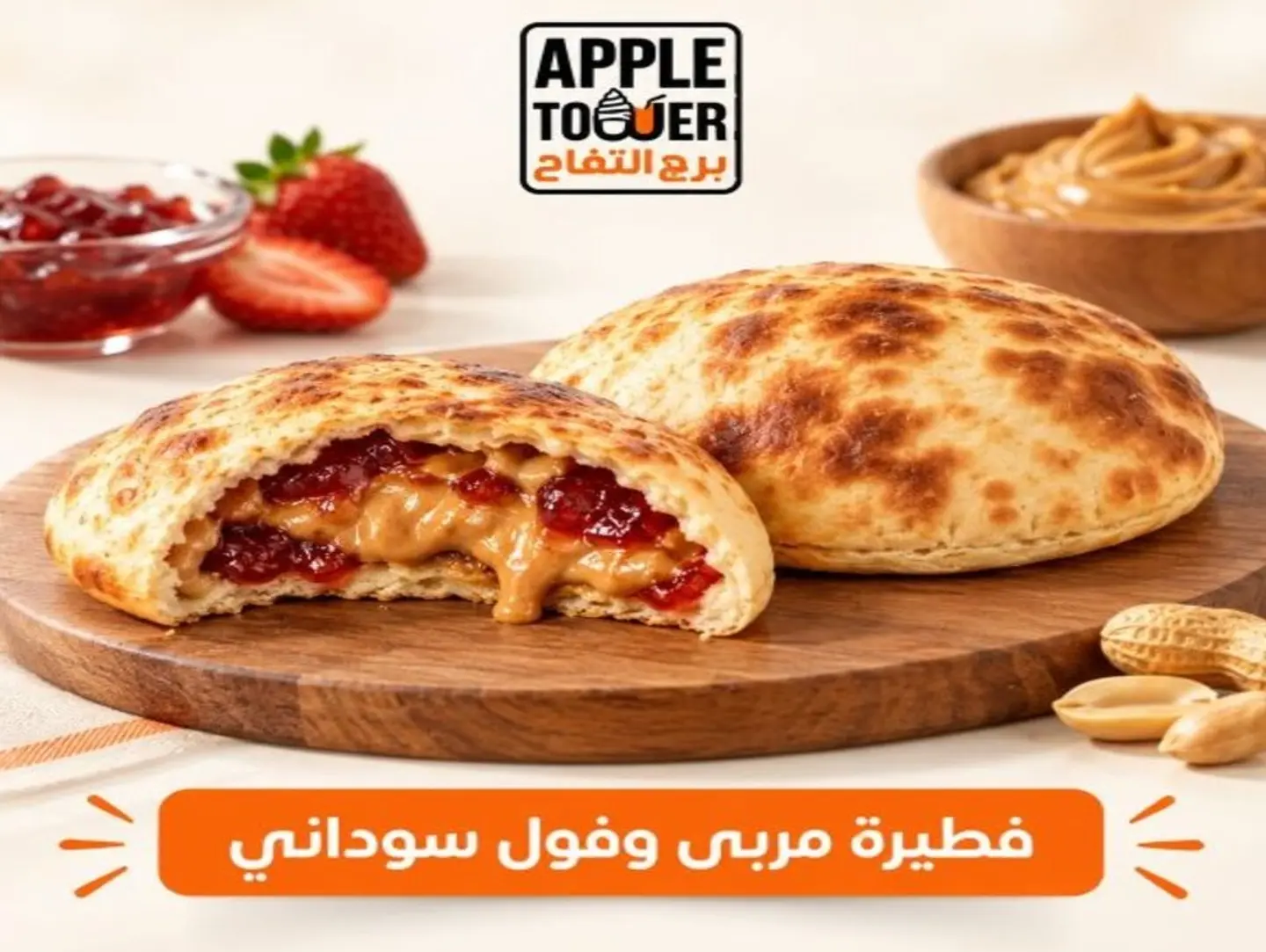 فطيرة فول سوداني مربى