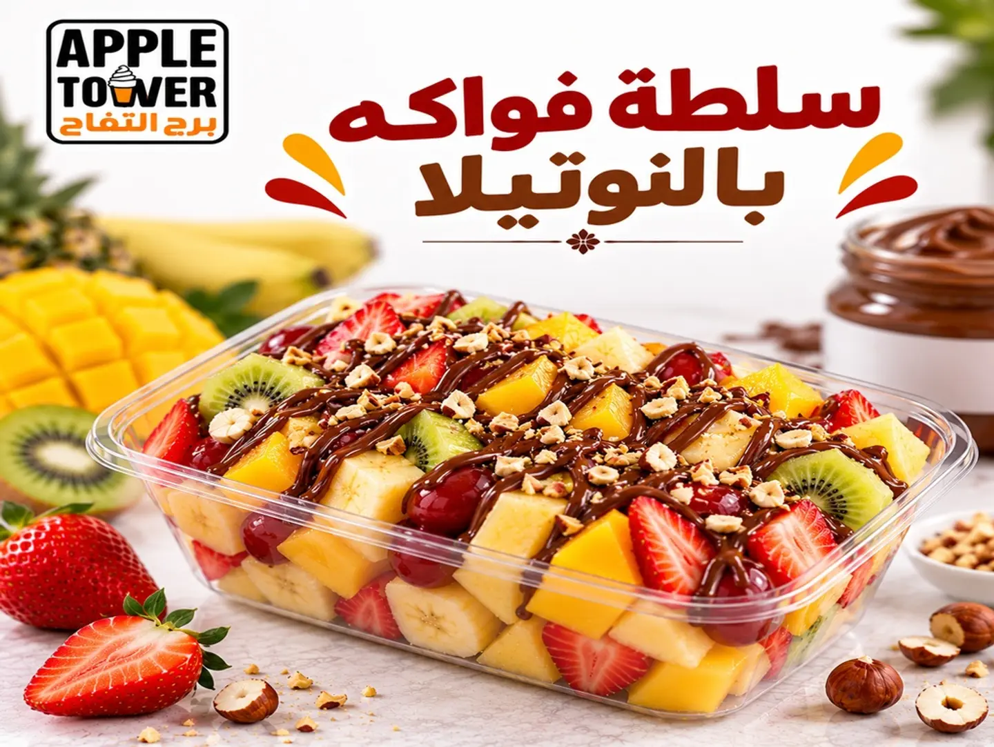 سلطة مع نيوتيلا - صغير