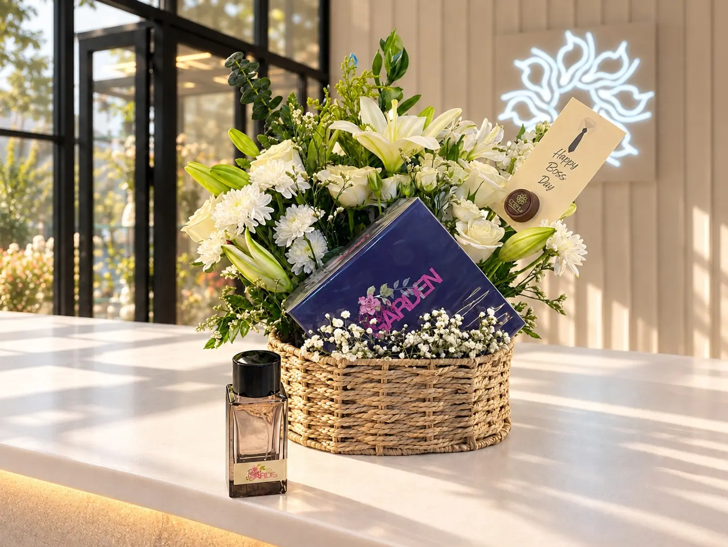 Perfume & Flowers Basket For The Boss 74