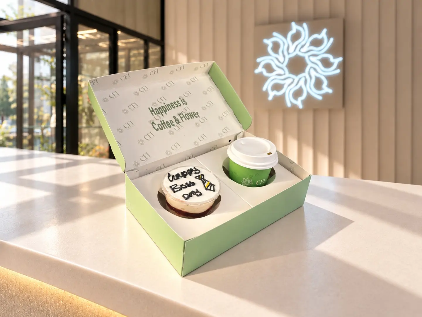 Boss Coffee & Cupcake Box