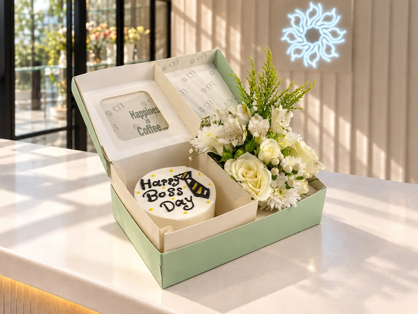 Bento Cake & Flower Boss Day