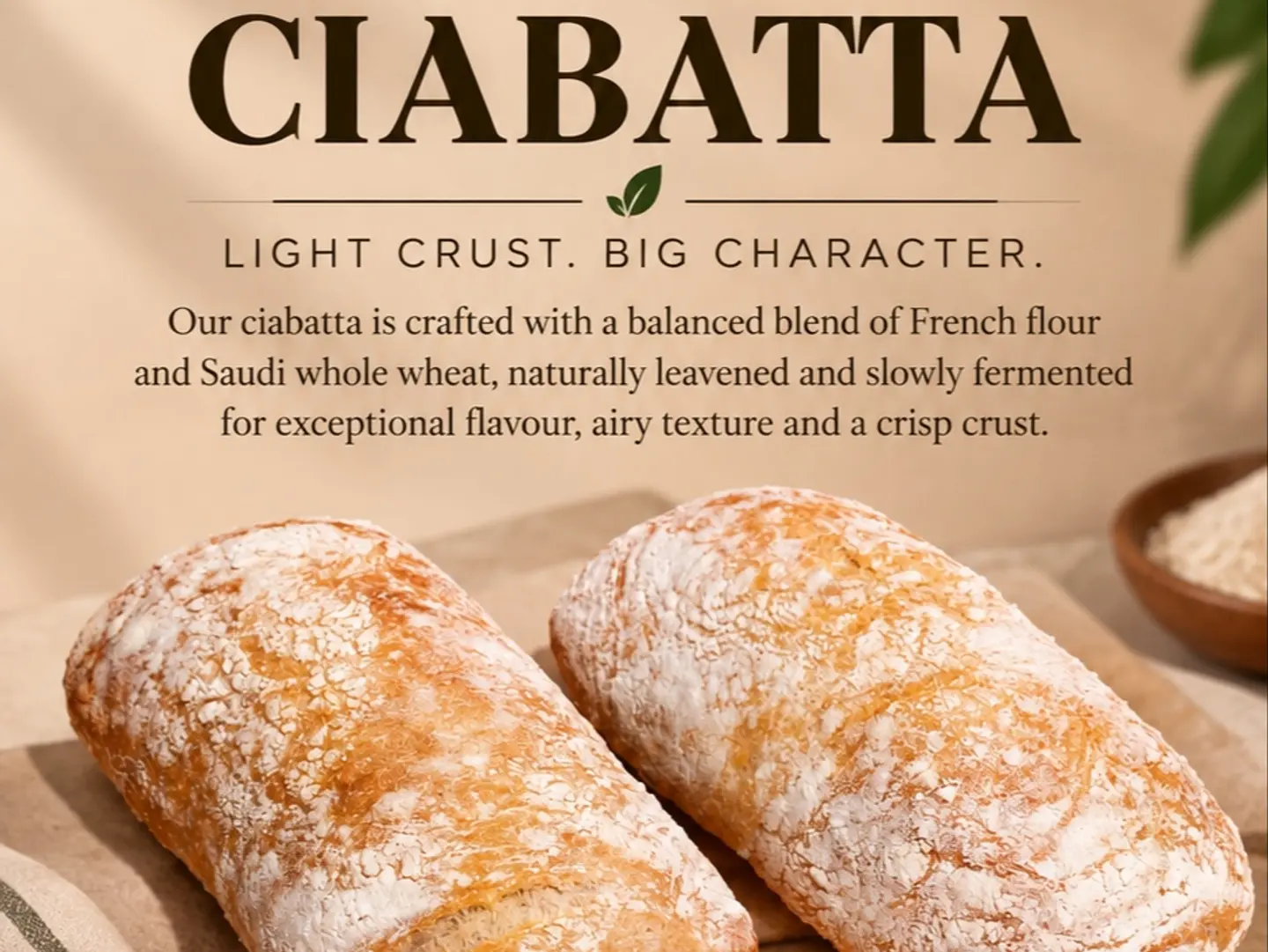 Ciabatta Bread 2 Pieces