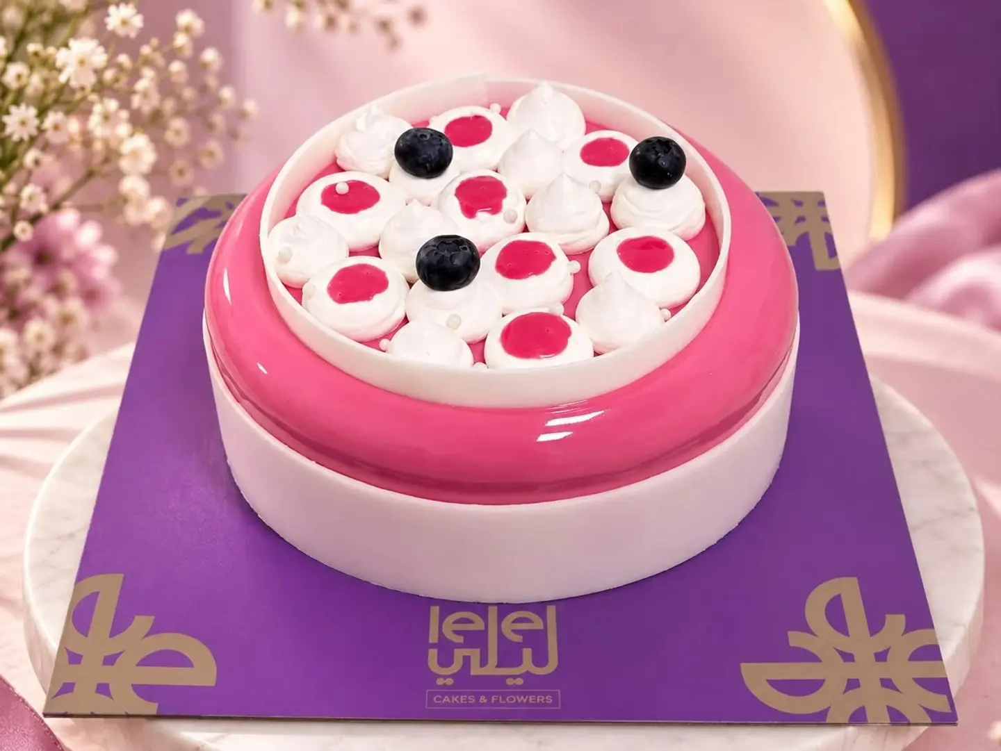 Raspberry Cloud Cake