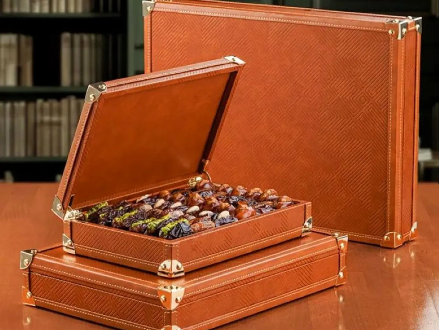 Premium Leather Dates Gift Box - Small