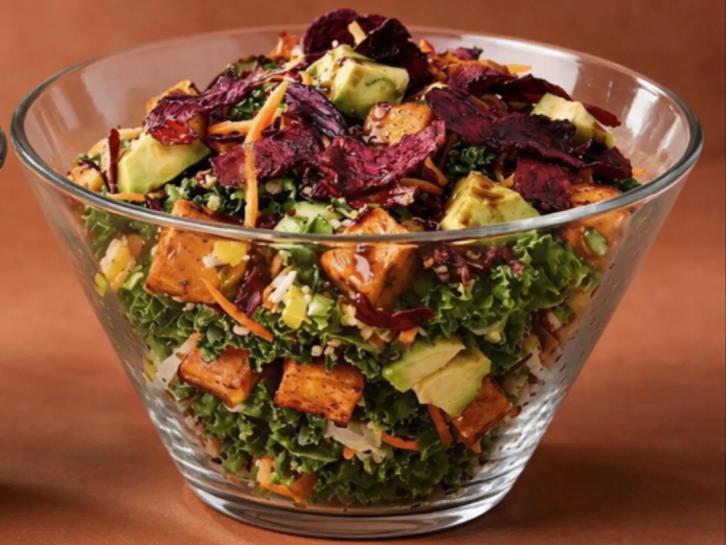 Kale Salad Gathering Glass Bowl
