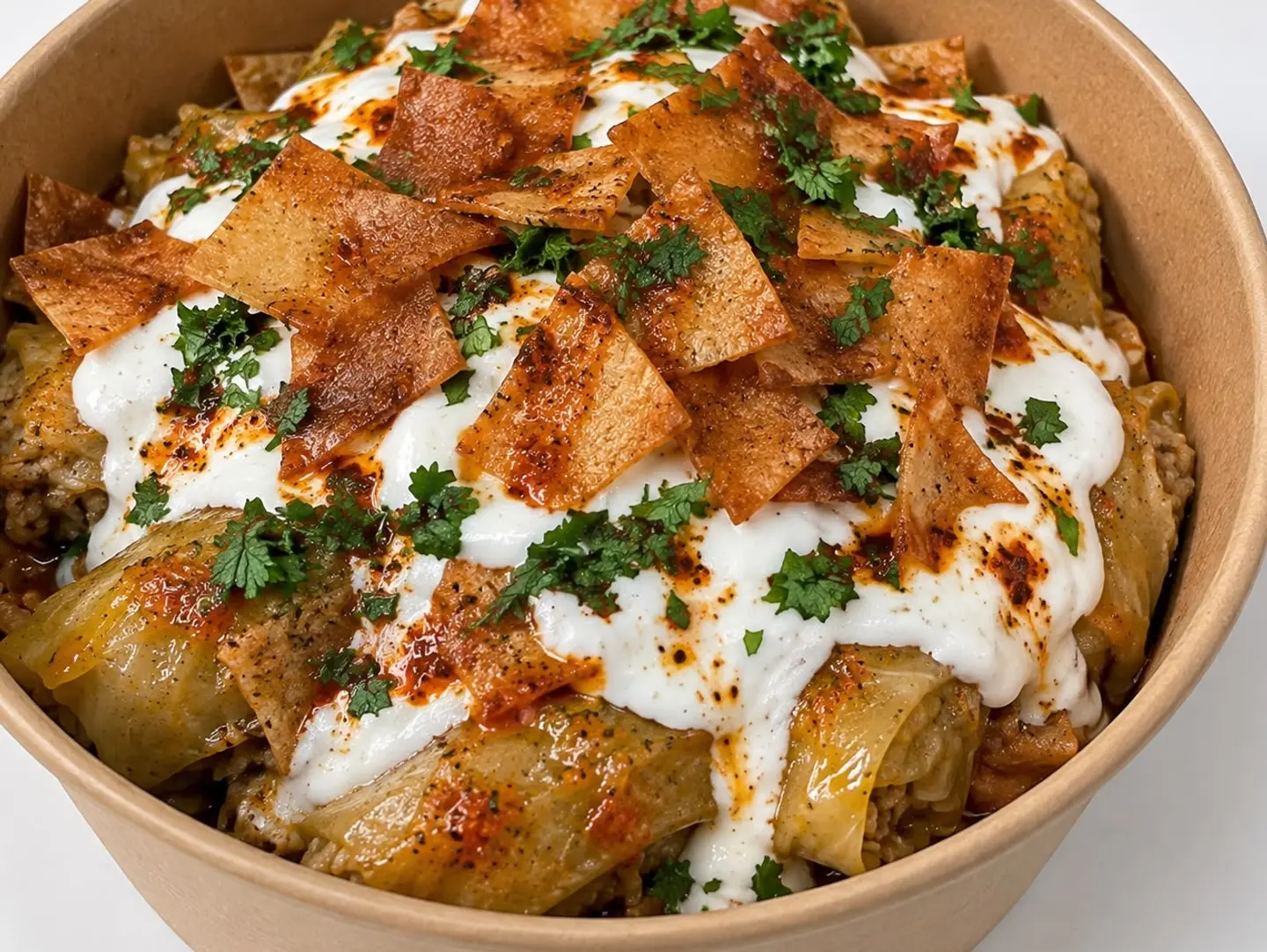 Cabbage Fatteh