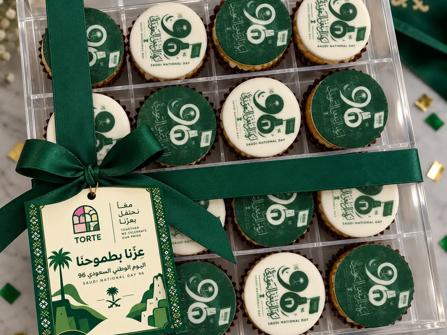 بوكس ميني كب كيك اليوم الوطني