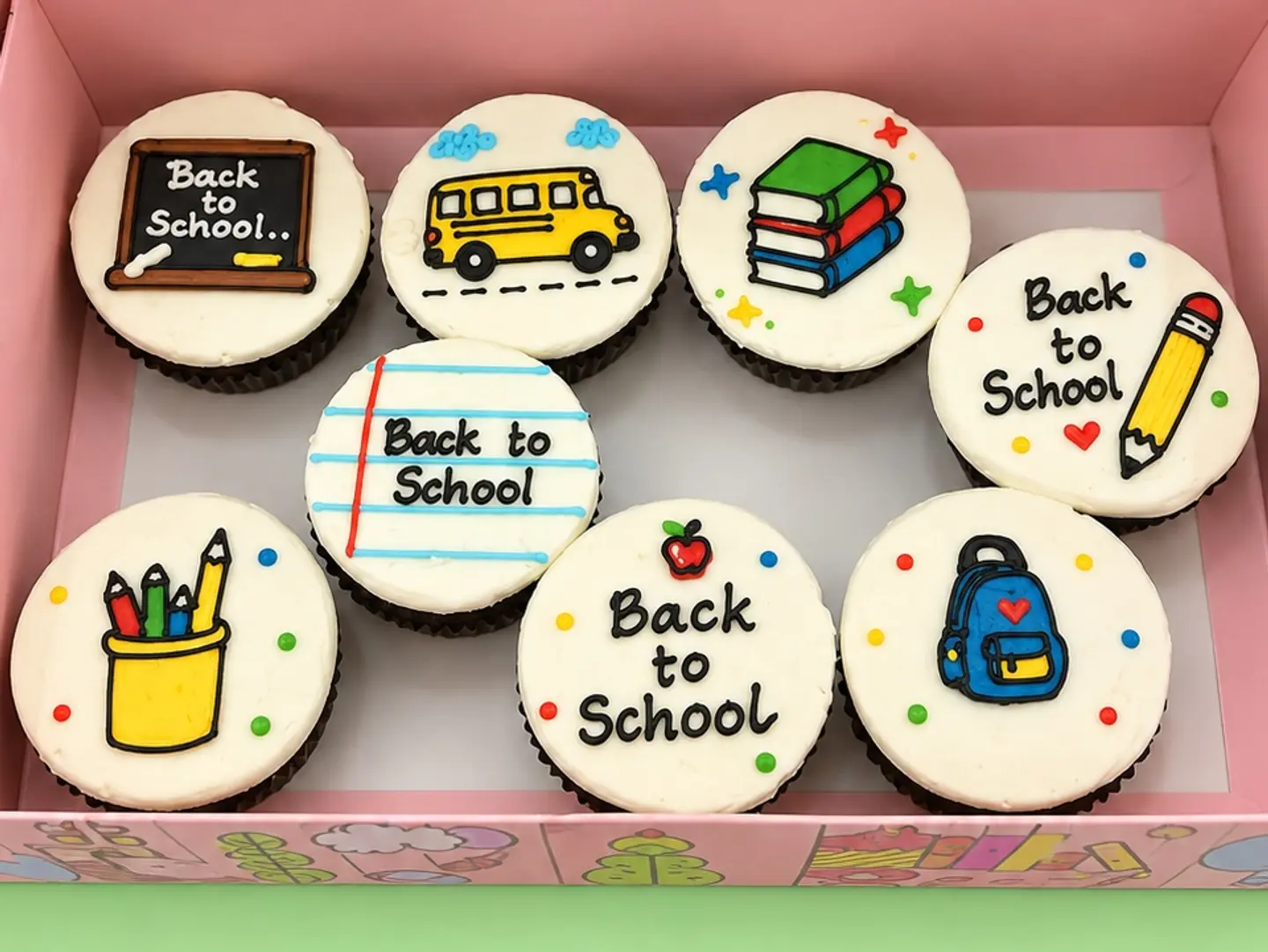 Back To School Cupcake Box