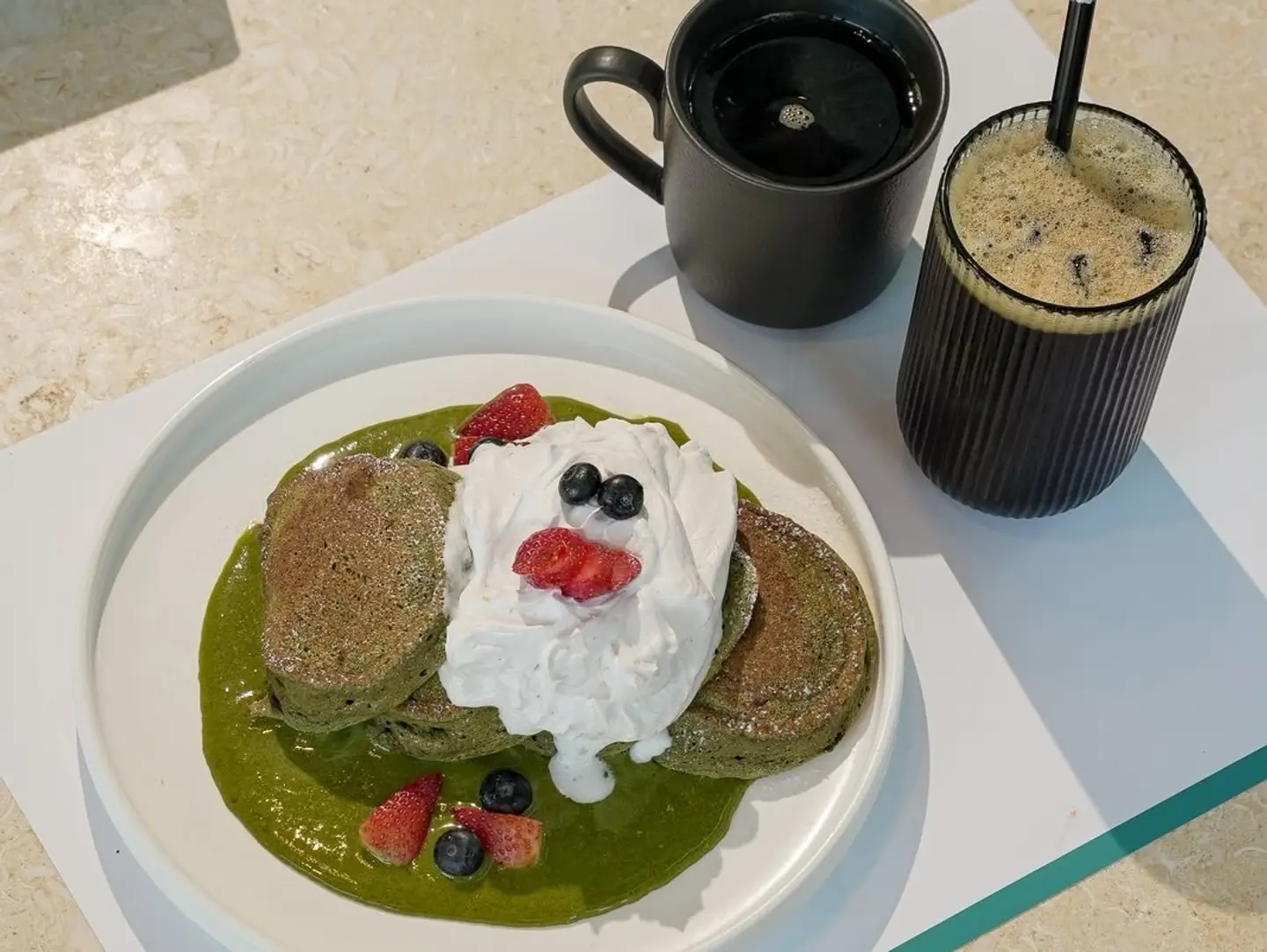 Matcha Pancake Combo