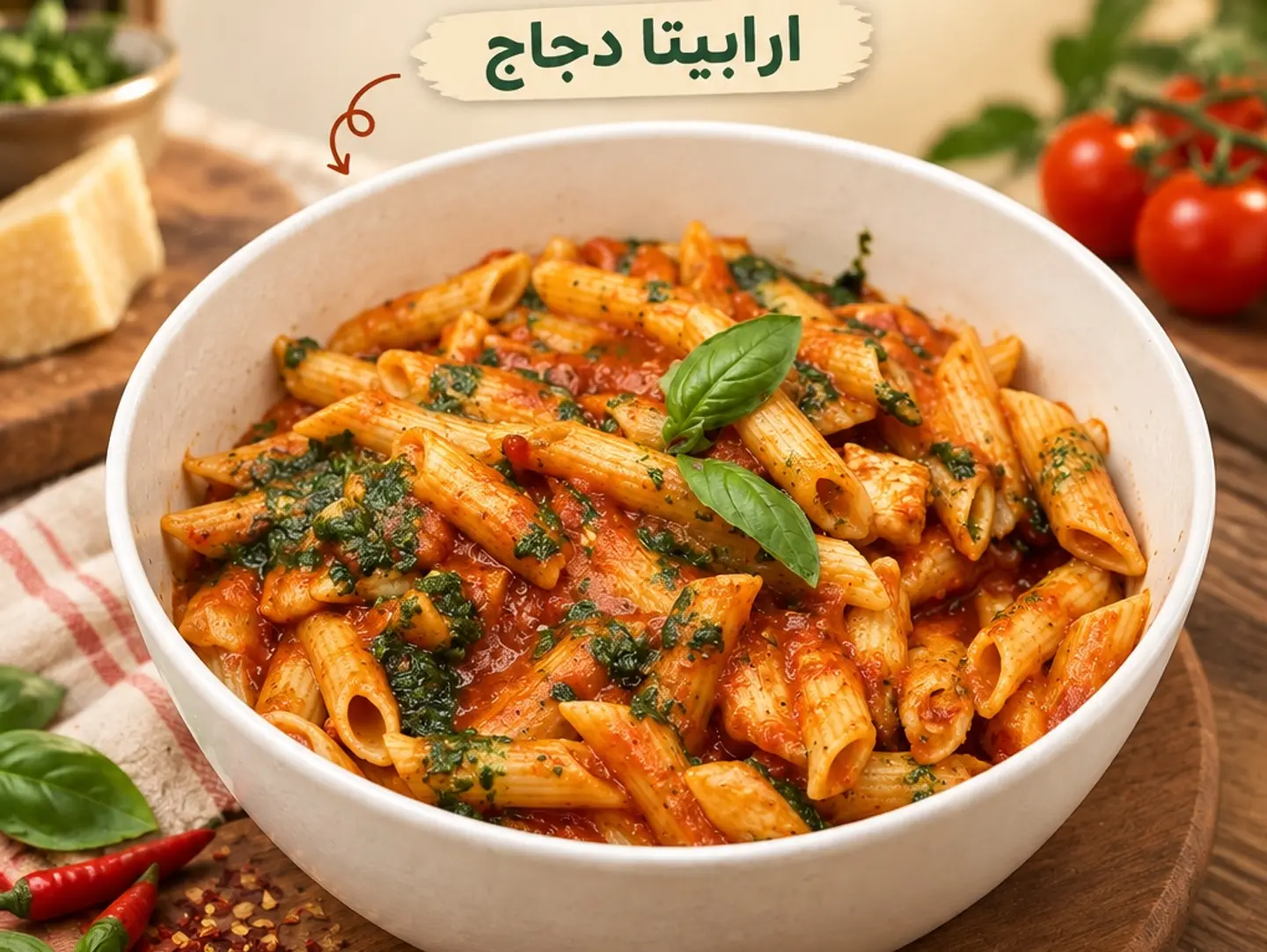 Penne Arrabbiata Chicken