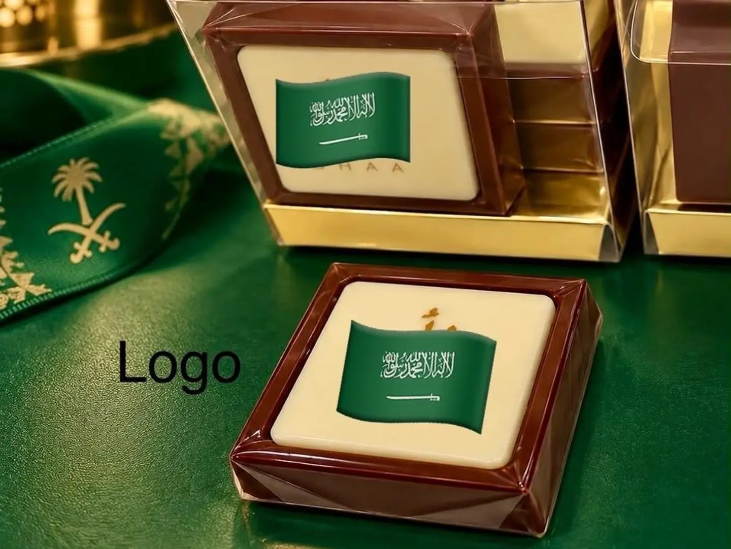 شوكولاتة بشعار الشركة