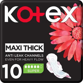Kotex Maxi Protect Thick Pads Super Size 10 Pieces