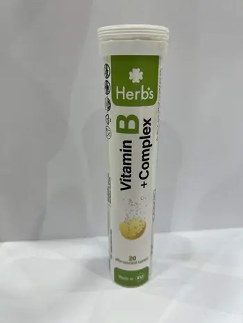 Herb's Vitamin B Complex Effervescent Tablets 20 Count