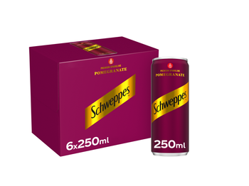 Schweppes Premium Sparkling Pomegranate Soft Drink 6x250ml