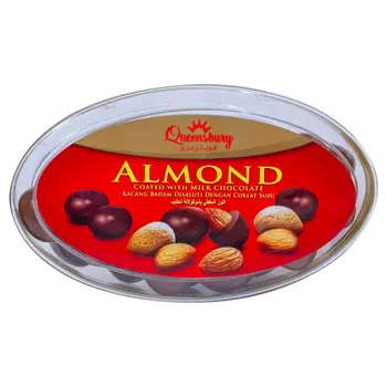 كوينزبوري لوز مغطى بشوكولاتة الحليب 207جرام