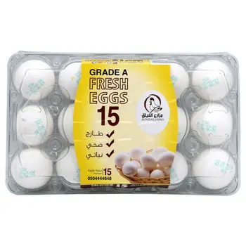 Al Failaq Grade A White Eggs 15 Pieces