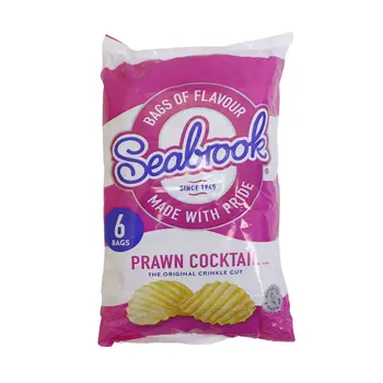 Seabrook Prawn Cocktail Crinkle Crisps 6x25g