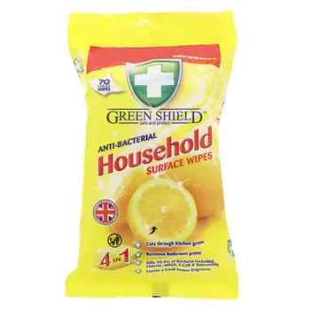 Green Shield Lemon Anti-Bacterial Wipes 70 Pieces