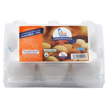 صحة أوميجا 3 بيض أبيض وسط 6قطع