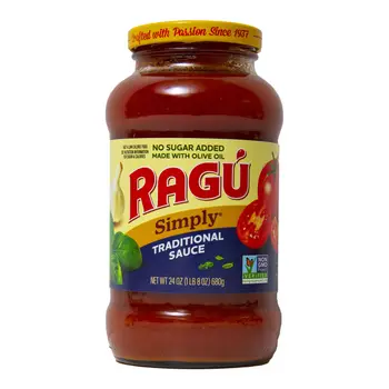 Ragu Simply Traditional Sauce No Added Sugar 680G