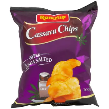 Rancrisp Pepper & Sea Salted Cassava Chips 100g