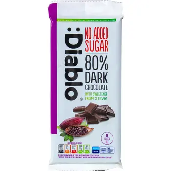 Diablo 80% Dark Chocolate No Added Sugar 75g